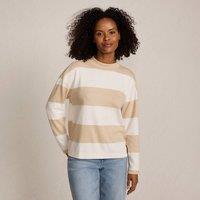 Lands' End Women's Long Sleeve Mariner Polo Neck in Light Tan | Size: 16-18