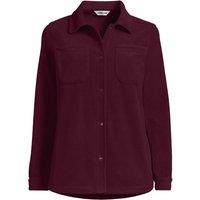 Lands' End Women's Petite Anyweather Fleece Overshirt in Burgundy | Size: 14-16
