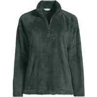 Lands' End Women's Softest Fleece Quarter Zip Top in Dark Green | Size: 10-12