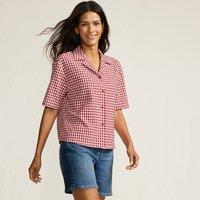 Lands' End Women's Gingham Blouse in Red | Size: 14