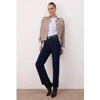 WOVCOR Women's Textured Knit Button-Front Crew Neck Cardigan in Taupe | Size: Large