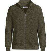 Lands' End Men's Drifter Plated Zip Cardigan in Green | Size: 2XL