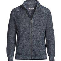 Lands' End Men's Drifter Plated Zip Cardigan in Navy | Size: 2XL