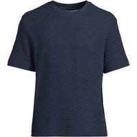 Lands' End Men's Short Sleeve Textured Jersey T-Shirt in Dark Navy | Size: Medium
