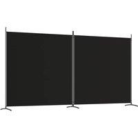 Berkfield Home 2-Panel Room Divider Black 348x180 cm Fabric