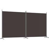 Berkfield Home 2-Panel Room Divider Brown 348x180 cm Fabric