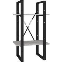 Berkfield Home 2-Tier Book Cabinet Concrete Grey 40x30x70 cm Engineered Wood | Size: 40 x 30 x 70 cm