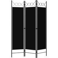 Berkfield Home 3-Panel Room Divider Black 120x180 cm