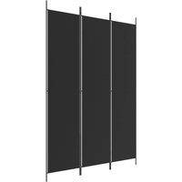 Berkfield Home 3-Panel Room Divider Black 150x220 cm Fabric