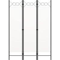 Berkfield Home 3-Panel Room Divider Cream White 120x180 cm