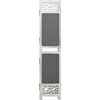 Berkfield Home 3-Panel Room Divider Grey 105x165 cm Fabric