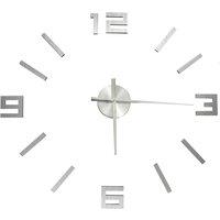 Berkfield Home 3D Wall Clock Modern Design Silver 100 cm XXL