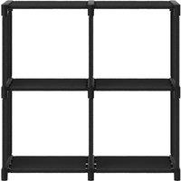 Berkfield Home 4-Cube Display Shelf Black 69x30x72.5 cm Fabric