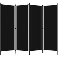 Berkfield Home 4-Panel Room Divider Black 200x180 cm