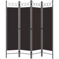 Berkfield Home 4-Panel Room Divider Brown 160x180 cm