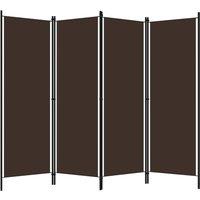Berkfield Home 4-Panel Room Divider Brown 200x180 cm