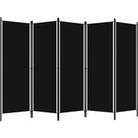 Berkfield Home 5-Panel Room Divider Black 250x180 cm