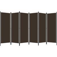 Berkfield Home 6-Panel Room Divider Brown 300x180 cm