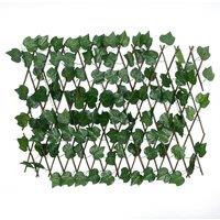 Berkfield Home Artificial Grape Leaf Trellis Expandable Green 190x60 cm