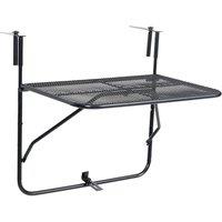 Berkfield Home Balcony Table Black 60x40 cm Steel