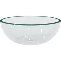 Berkfield Home Basin Tempered Glass 30x12 cm Transparent in Clear