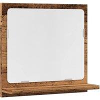 Berkfield Home Bathroom Mirror Cabinet Old Wood 40x11x37 cm Engineered Wood in Brown | Size: 40 x 11 x 37 cm