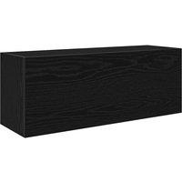 Berkfield Home Bathroom Wall Cabinet Black 80x25x30 cm Engineered Wood | Size: 80 x 25 x 30 cm