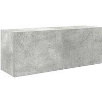 Berkfield Home Bathroom Wall Cabinet Concrete Grey 80x25x30 cm Engineered Wood | Size: 80 x 25 x 30 cm