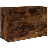 Berkfield Home Bathroom Wall Cabinet Smoked Oak 60x25x40 cm Engineered Wood in Brown | Size: 60 x 25 x 40 cm