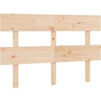 Berkfield Home Bed Headboard 124x3x81 cm Solid Wood Pine in Natural | Size: 124 x 3 x 81 cm