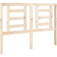 Berkfield Home Bed Headboard 126x4x100 cm Solid Wood Pine in Natural | Size: 126 x 4 x 100 cm