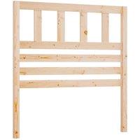 Berkfield Home Bed Headboard 81x4x100 cm Solid Wood Pine in Light Tan | Size: 81 x 4 x 100 cm