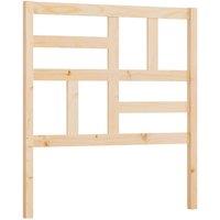 Berkfield Home Bed Headboard 81x4x104 cm Solid Wood Pine in Natural | Size: 81 x 4 x 104 cm