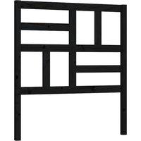 Berkfield Home Bed Headboard Black 96x4x104 cm Solid Wood Pine | Size: 96 x 4 x 104 cm