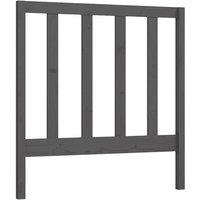 Berkfield Home Bed Headboard Grey 95x4x100 cm Solid Wood Pine | Size: 95 x 4 x 100 cm