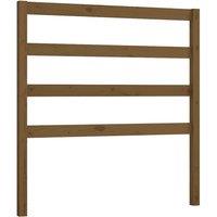 Berkfield Home Bed Headboard Honey Brown 106x4x100 cm Solid Wood Pine | Size: 106 x 4 x 100 cm