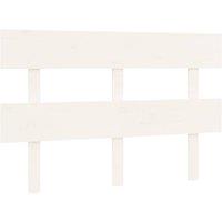 Berkfield Home Bed Headboard White 124x3x81 cm Solid Wood Pine | Size: 124 x 3 x 81 cm
