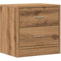 Berkfield Home Bedside Cabinet Artisian Oak 40x30x40 cm Engineered Wood in Brown | Size: 40 x 30 x 40 cm