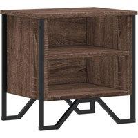 Berkfield Home Bedside Cabinet Brown Oak 40x30x40 cm Engineered Wood | Size: 40 x 30 x 40 cm