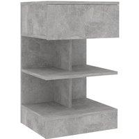 Berkfield Home Bedside Cabinet Concrete Grey 40x35x65 cm Engineered Wood | Size: 40 x 35 x 65 cm