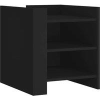 Berkfield Home Bedside Cabinet Black 45x50x50 cm Engineered Wood | Size: 45 x 50 x 50 cm