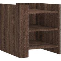 Berkfield Home Bedside Cabinet Brown Oak 45x50x50 cm Engineered Wood | Size: 45 x 50 x 50 cm