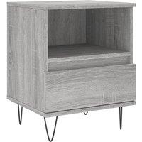 Berkfield Home Bedside Cabinet Grey Sonoma 40x35x50 cm Engineered Wood | Size: 40 x 35 x 50 cm