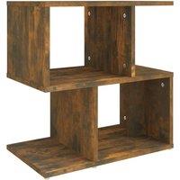 Berkfield Home Bedside Cabinet Smoked Oak 50x30x51.5 cm Engineered Wood in Brown