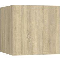 Berkfield Home Bedside Cabinet Sonoma Oak 30.5x30x30 cm Engineered Wood in Light Oak