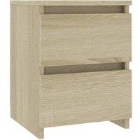 Berkfield Home Bedside Cabinet Sonoma Oak 30x30x40 cm Engineered Wood in Light Tan | Size: 30 x 30 x 40 cm