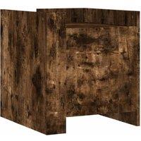 Berkfield Home Bedside Cabinet Smoked Oak 45x50x50 cm Engineered Wood in Brown | Size: 45 x 50 x 50 cm