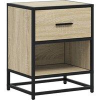 Berkfield Home Bedside Cabinet Sonoma Oak 40x31x50 cm Engineered Wood in Light Tan | Size: 40 x 31 x 50 cm