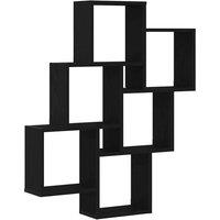 Berkfield Home Black Oak Wall Cabinet - 78x15x92 cm - Made from Engineered Wood | Size: 78 x 15 x 92 cm