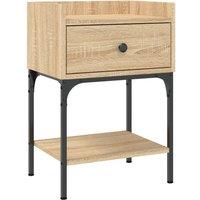 Berkfield Home Bedside Table Sonoma Oak 40.5x31x60 cm Engineered Wood in Light Tan
